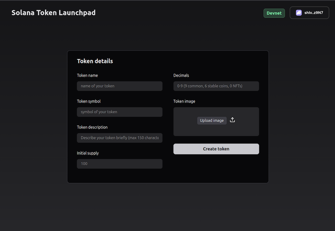 Solana Token Launchpad